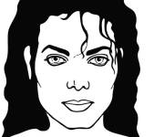 Coloriage Michael Jackson en noir et blanc gratuit