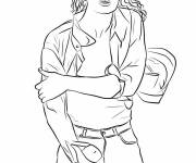 Coloriage Michael Jackson en plein performance