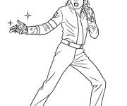 Coloriage Michael Jackson en plein show