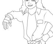 Coloriage Michael Jackson en portrait