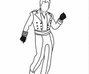 Coloriage Michael Jackson en tenu de show