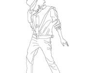 Coloriage et dessins gratuit Michael Jackson en vecteur à imprimer