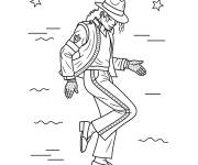 Coloriage michael jackson fait sa danse sp&eacute;ciale