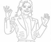 Coloriage Michael Jackson heureux