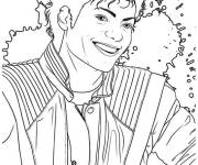 Coloriage Michael Jackson rigolo pour enfants