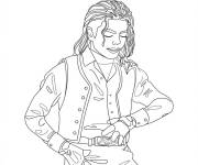 Coloriage Michael Jackson s'amuse en dansant