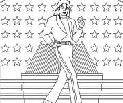 Coloriage Michael Jackson sur sc&egrave;ne &eacute;toil&eacute;e