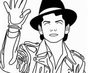 Coloriage Michael Jackson te saluant