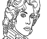 Coloriage Michael Jackson tout jeune
