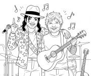 Coloriage Michael Jakson avec ed sheeran