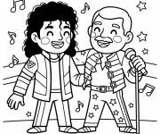 Coloriage michael jakson et freddie
