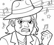 Coloriage Micheal Jakson f&acirc;ch&eacute;