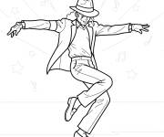 Coloriage Micheal Jakson le roi de la sc&egrave;ne pour enfants