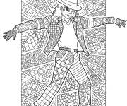 Coloriage Micheal Jakson zentangle