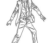 Coloriage Moonwalk de Michael Jackson