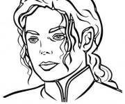 Coloriage et dessins gratuit Portrait Michael Jackson à imprimer