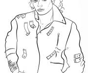 Coloriage Portrait Michael Jackson