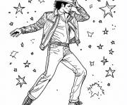 Coloriage Roi de Pop iconique