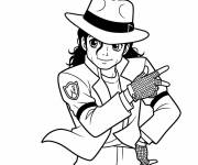 Coloriage Roi du Pop style manga