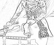 Coloriage Sc&egrave;ne de video de Michael Jackson
