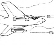 Coloriage Avion de chasse