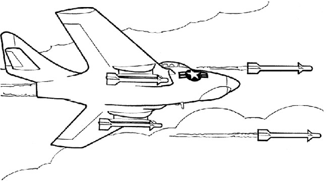 Coloriage Avion De Chasse Dessin Gratuit à Imprimer