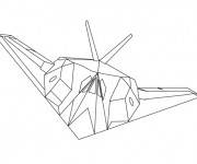 Coloriage Avion furtif