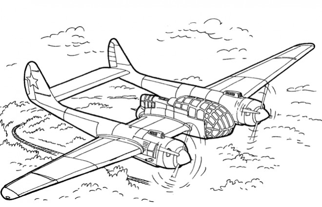 Coloriage De Avion A Imprimer