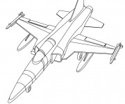 Coloriage Avion militaire en ligne