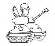 Coloriage Conducteur de tank