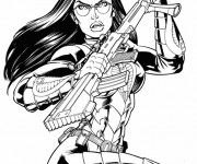 Coloriage GI-Joe personnage et arme