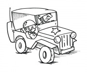 Coloriage Jeep de guerre