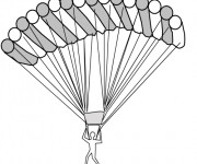 Coloriage Parachute