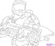 Coloriage Soldat Militaire dessin animé