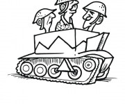 Coloriage Soldats humoristique