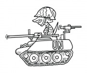 Coloriage Tank de l'ONU