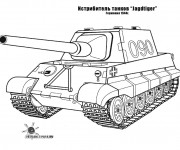 Coloriage Tank militaire russe