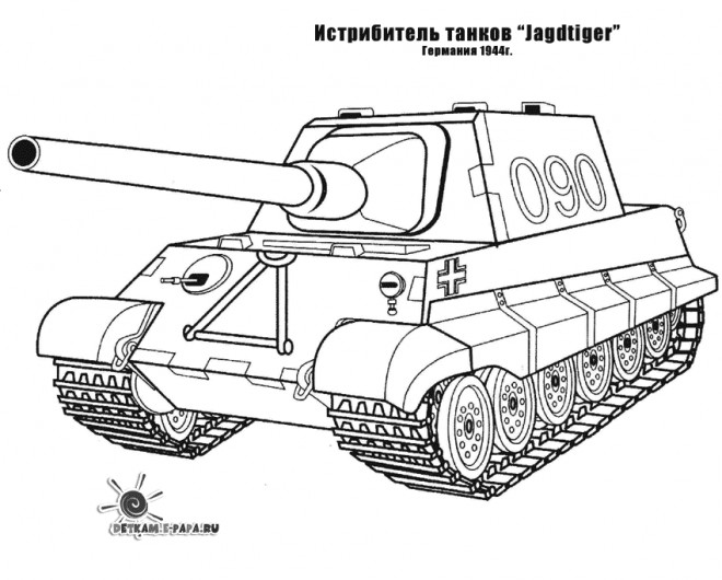 Coloriage et dessins gratuits Tank militaire russe à imprimer