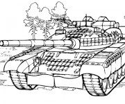 Coloriage V&eacute;hicule blind&eacute; de guerre