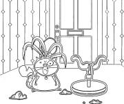 Coloriage Chat drole dans la maison de Mr Bean