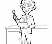 Coloriage Chef Mr Bean