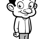 Coloriage Chibi Mr Bean de dessin anim&eacute;