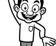 Coloriage La joie de Mr Bean