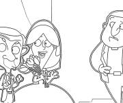 Coloriage Mariage de Mr Bean