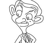 Coloriage Mr Bean au crayon
