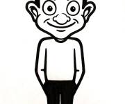 Coloriage Mr Bean calme