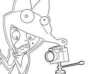 Coloriage Mr Bean d&eacute;guis&eacute; pour la photo