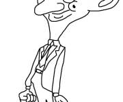 Coloriage Mr Bean dessin&eacute; &agrave; la main