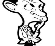 Coloriage et dessins gratuit Mr Bean en pensant à imprimer