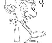 Coloriage Mr Bean en silhouette 